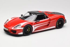 Porsche 918 Spyder Weissach Package Punainen & Valkoiset Raidat Minichamps 1:18 110062442 Metalli — kuva 3 / 9