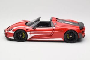 Porsche 918 Spyder Weissach Package Punainen & Valkoiset Raidat Minichamps 1:18 110062442 Metalli — kuva 5 / 9
