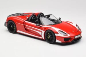 Porsche 918 Spyder Weissach Package Punainen & Valkoiset Raidat Minichamps 1:18 110062442 Metalli — kuva 7 / 9