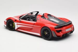 Porsche 918 Spyder Weissach Package Punainen & Valkoiset Raidat Minichamps 1:18 110062442 Metalli — kuva 8 / 9