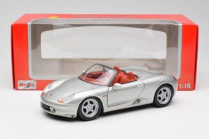 Porsche Boxster 986 Hopea Maisto 1:18 37800-M3 Metalli — kuva 8 / 8