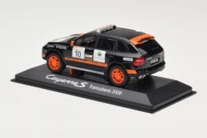 Porsche Cayenne 955 S Transsyberia #10 Musta Oranssi 2008 Minichamps 1:43 WAP02001819 Metalli — kuva 3 / 4