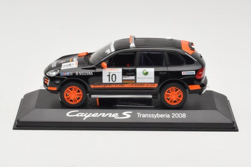 Porsche Cayenne 955 S Transsyberia #10 Musta Oranssi 2008 Minichamps 1:43 WAP02001819 Metalli