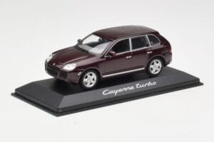 Porsche Cayenne 955 Turbo Tummanpunainen Minichamps 1:43 WAPC2000113 Metalli — kuva 2 / 4