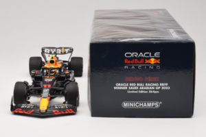 Red Bull RB19 #11 S. Perez Oracle Red Bull Racing Saudi Arabian Grand Prix Winner 2023 Minichamps 1:18 110230111 Hartsi — kuva 6 / 6
