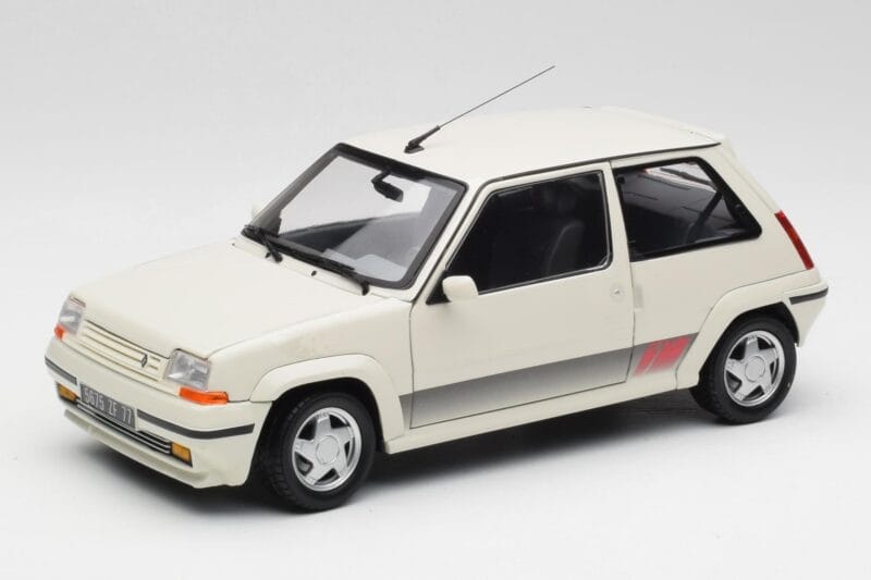 Renault Super 5 GT Turbo Phase 2 Helmiäisvalkoinen Norev 1:18 185206 Metalli