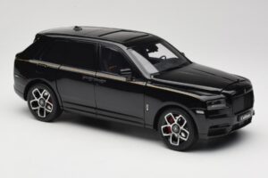Rolls-Royce Cullinan Musta Gold Coachline & Shadow Wheels OEM 1:18 028-15A Metalli — kuva 6 / 8