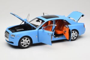 Rolls-Royce Ghost Series I Vaaleansininen Kyosho 1:18 08802LB Metalli — kuva 2 / 8
