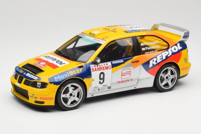 SEAT Cordoba WRC Evo 2 #9 H. Rovanpera / R. Pietilainen Rally San Remo 1999 Otto 1:18 OT483 Hartsi