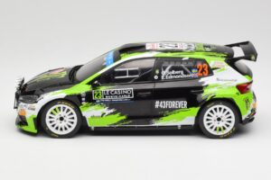 Skoda Fabia Rally2 #23 O. Solberg / E. Edmondson Rally Monte Carlo 2023 IXO 1:18 18RMC155A Metalli — kuva 3 / 6