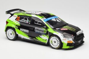 Skoda Fabia Rally2 #23 O. Solberg / E. Edmondson Rally Monte Carlo 2023 IXO 1:18 18RMC155A Metalli — kuva 4 / 6