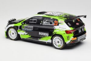 Skoda Fabia Rally2 #23 O. Solberg / E. Edmondson Rally Monte Carlo 2023 IXO 1:18 18RMC155A Metalli — kuva 5 / 6