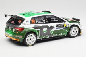 Skoda Fabia Rally2 #24 N. Gryazin / K. Aleksandrov Rally Monte Carlo 2023 IXO 1:18 18RMC155B Metalli — kuva 2 / 6