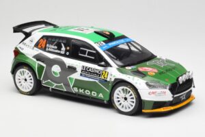 Skoda Fabia Rally2 #24 N. Gryazin / K. Aleksandrov Rally Monte Carlo 2023 IXO 1:18 18RMC155B Metalli — kuva 4 / 6