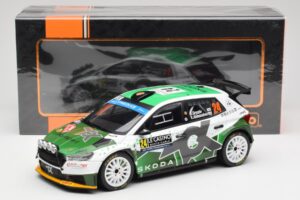 Skoda Fabia Rally2 #24 N. Gryazin / K. Aleksandrov Rally Monte Carlo 2023 IXO 1:18 18RMC155B Metalli — kuva 6 / 6