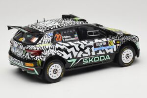 Skoda Fabia Rally2 #20 O. Solberg / E. Edmund Safari Rally Kenya 2024 IXO 1:18 18RMC222 Metalli — kuva 2 / 6