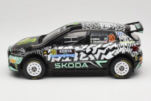 Skoda Fabia Rally2 #20 O. Solberg / E. Edmund Safari Rally Kenya 2024 IXO 1:18 18RMC222 Metalli — kuva 3 / 6