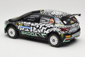 Skoda Fabia Rally2 #20 O. Solberg / E. Edmund Safari Rally Kenya 2024 IXO 1:18 18RMC222 Metalli — kuva 5 / 6