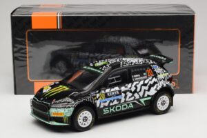 Skoda Fabia Rally2 #20 O. Solberg / E. Edmund Safari Rally Kenya 2024 IXO 1:18 18RMC222 Metalli — kuva 6 / 6