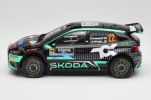 Skoda Fabia Rally2 #22 Toksport G. Greensmith / J. Andersson Safari Rally Kenya 2024 IXO 1:18 18RMC209 Metalli — kuva 3 / 6
