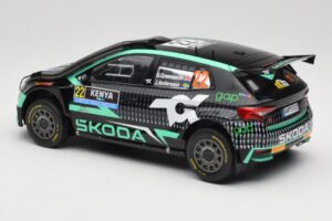 Skoda Fabia Rally2 #22 Toksport G. Greensmith / J. Andersson Safari Rally Kenya 2024 IXO 1:18 18RMC209 Metalli — kuva 5 / 6