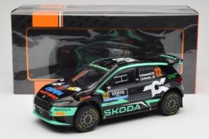Skoda Fabia Rally2 #22 Toksport G. Greensmith / J. Andersson Safari Rally Kenya 2024 IXO 1:18 18RMC209 Metalli — kuva 6 / 6