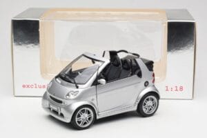 Smart Fortwo W450 Brabus Cabrio Hopea Jälleenmyyjän Erikoisversio Kyosho 1:18 0017769V001C05Q00 Metalli — kuva 8 / 8