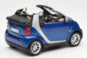 Smart Fortwo W451 Avoauto Sininen Hopea Minichamps 1:18 Q0022565V001C80Q00 Metalli — kuva 3 / 8