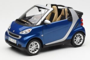 Smart Fortwo W451 Avoauto Sininen Hopea Minichamps 1:18 Q0022565V001C80Q00 Metalli