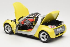 Smart Roadster 452 Keltainen Bburago 1:18 34099-M2 Metalli — kuva 5 / 8
