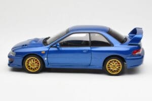 Subaru Impreza 22B Upgraded Version Sininen Kultaisilla Vanteilla AUTOart 1:18 78602 Metalli — kuva 4 / 8