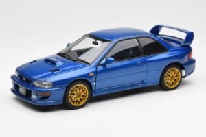 Subaru Impreza 22B Upgraded Version Sininen Kultaisilla Vanteilla AUTOart 1:18 78602 Metalli