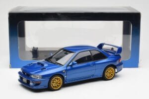 Subaru Impreza 22B Upgraded Version Sininen Kultaisilla Vanteilla AUTOart 1:18 78602 Metalli — kuva 8 / 8