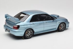 Subaru Impreza WRX STi WR1 GD P. Solberg Edition Ice Blue Metallic Otto 1:18 OT1114 Hartsi — kuva 2 / 6