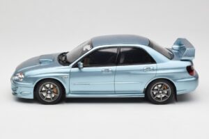 Subaru Impreza WRX STi WR1 GD P. Solberg Edition Ice Blue Metallic Otto 1:18 OT1114 Hartsi — kuva 3 / 6
