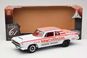 Dodge 330 Super Stock Ramchargers NHRA 1964 Highway 61 1:18 50044 Metalli — kuva 8 / 8