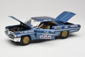 Pontiac Catalina Super Duty Super Stock #655 Sininen 1962 Auto World 1:18 AW201/06 Metalli — kuva 2 / 8