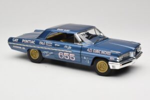Pontiac Catalina Super Duty Super Stock #655 Sininen 1962 Auto World 1:18 AW201/06 Metalli — kuva 6 / 8