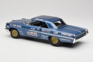 Pontiac Catalina Super Duty Super Stock #655 Sininen 1962 Auto World 1:18 AW201/06 Metalli — kuva 7 / 8