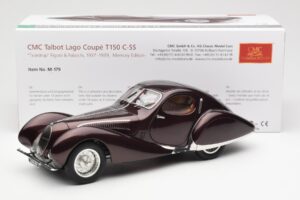 Talbot-Lago T150 C-SS Figoni & Falaschi Teardrop Tumma Bordeaux Metallic CMC 1:18 M-179 Metalli — kuva 2 / 6