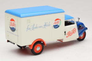 Tempo Dreirad Kastenwagen Pepsi Minichamps 1:18 150099024 Metalli — kuva 3 / 8