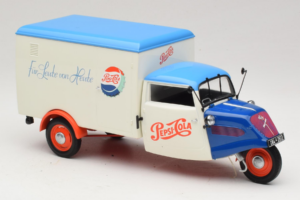 Tempo Dreirad Kastenwagen Pepsi Minichamps 1:18 150099024 Metalli — kuva 6 / 8
