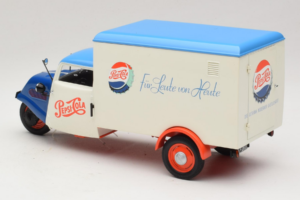 Tempo Dreirad Kastenwagen Pepsi Minichamps 1:18 150099024 Metalli — kuva 7 / 8