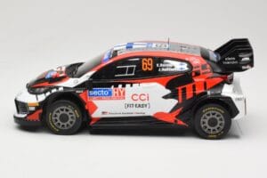 Toyota GR Yaris Rally1 #69 Toyota Gazoo Racing WRT K. Rovanpera / J. Halttunen Rally Finland 2024 IXO 1:18 18RMC218 Metalli — kuva 3 / 6