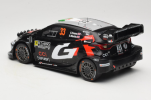 Toyota GR Yaris WRC #33 E. Evans / S. Martin Rally Monte Carlo 2025 IXO 1:18 18RMC229B Metalli — kuva 5 / 6