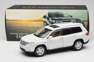 Toyota Highlander XU40 Valkoinen Paudi Model 1:18 2043612-W1 Metalli — kuva 8 / 8
