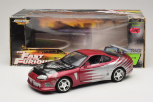 Toyota Supra A80 Fast & Furious Violetti Hopea ERTL 1:18 33708 Metalli — kuva 6 / 6