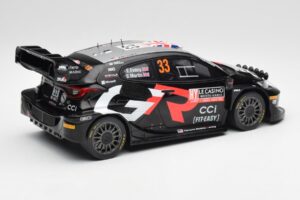 Toyota Yaris Rally1 WRC #33 E. Evans / S. Martin Rally Monte Carlo Night Version 2024 IXO 1:18 18RMC197 Metalli — kuva 2 / 6
