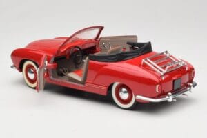 Volkswagen Karmann Ghia Cabriolet Punainen Solido 1:18 8058 Metalli — kuva 7 / 8