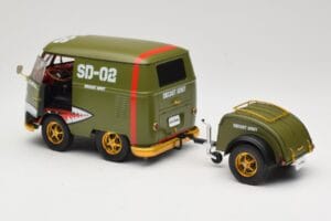 Volkswagen Kool Kombi Army Fighter Green Solido 1:18 S1810901 Metalli — kuva 5 / 8